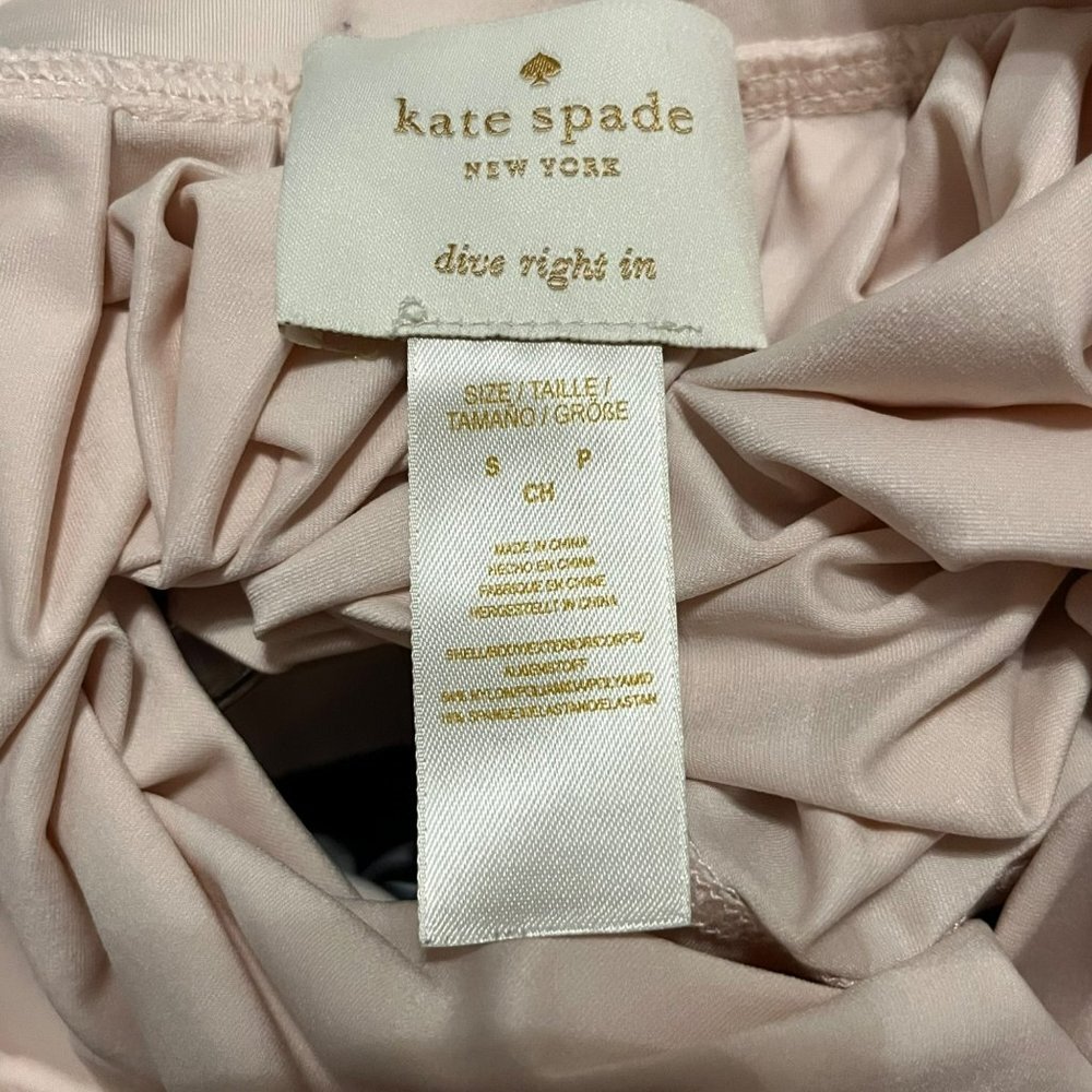 KATE SPADE MINI PLEATED ATHLETIC SKIRT SMALL NUDE LIGHT PEACH COLOR STRETCH PLEA - Picture 3 of 5
